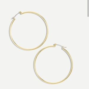 J.Crew Elegant Antique Gold Hoop Earrings